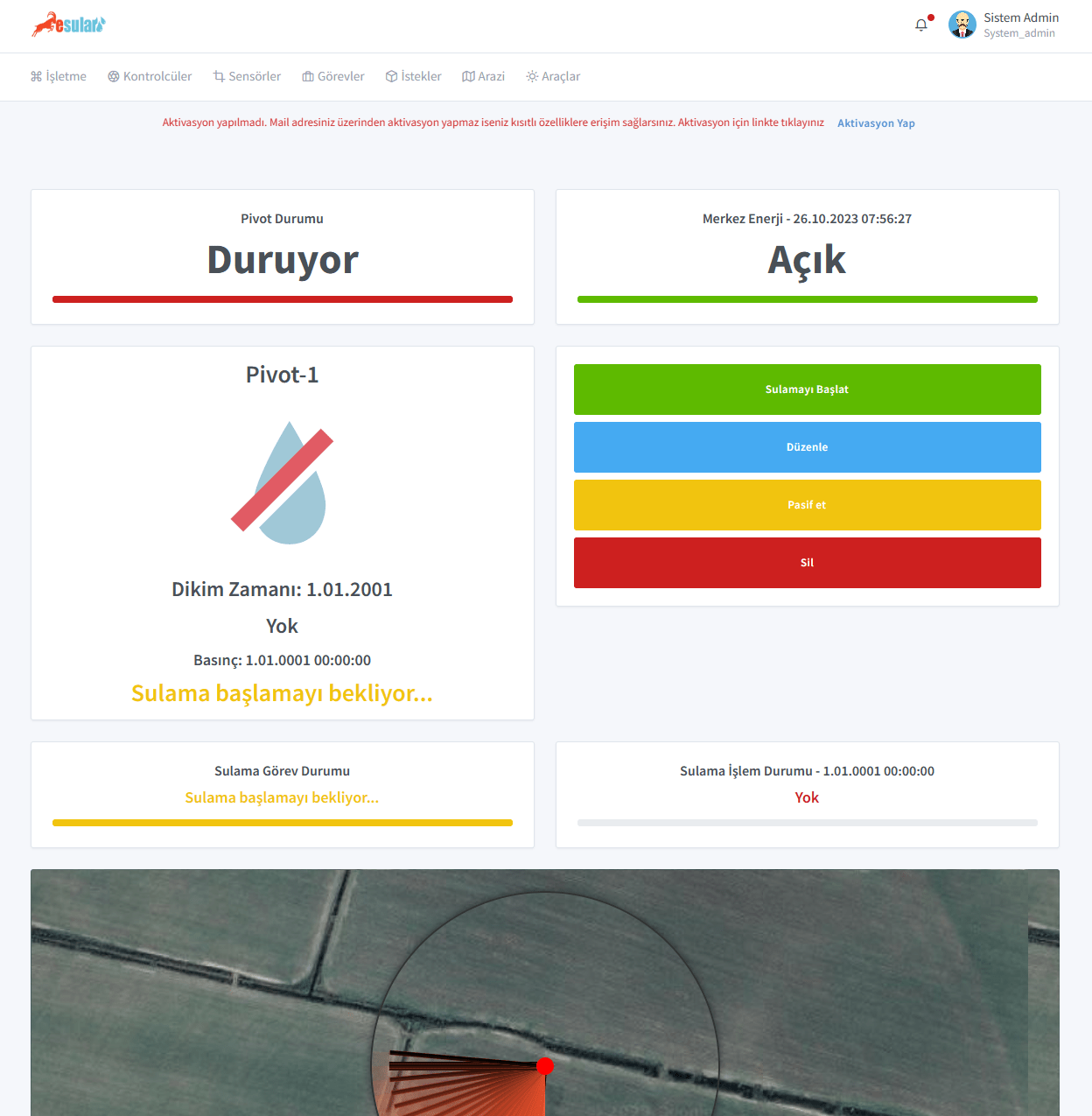 Pivot Irrigation Management System