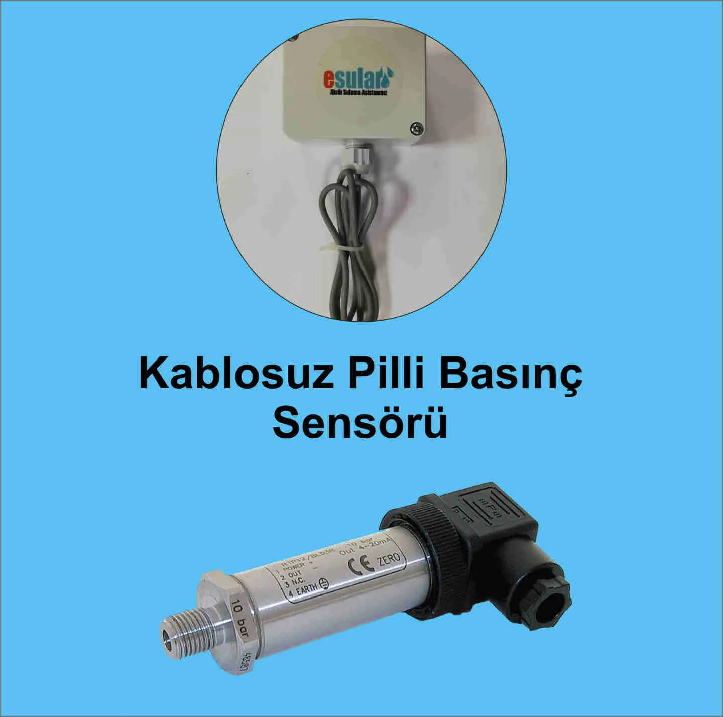 Kablosuz Pilli Basınç Sensörü